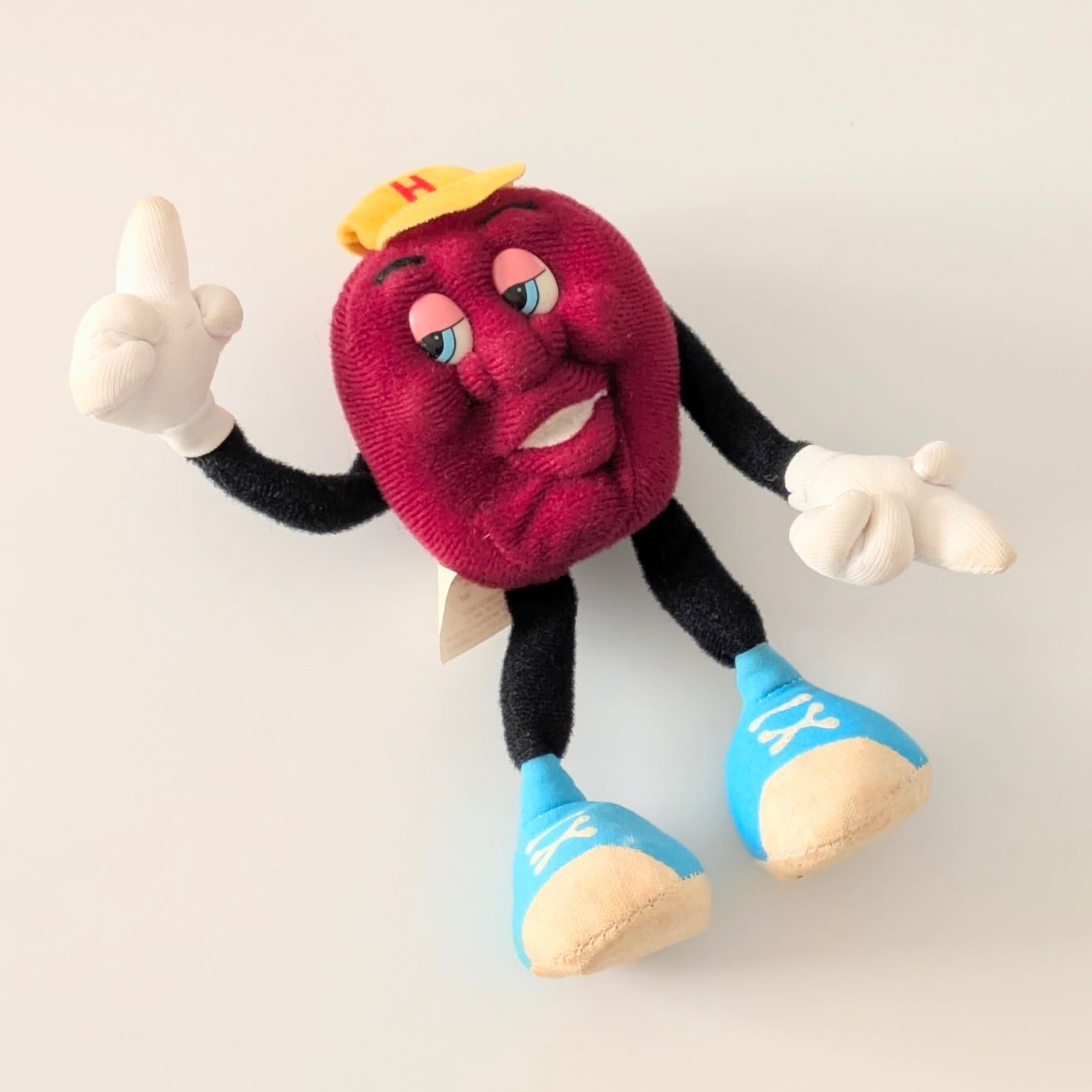☆ VINTAGE 1988 ☆ 【 California Raisins（カリフォルニアレーズン） 】 『 HARDEE'S SOFT RAISIN CONGA DANCER 』ベンダブルぬいぐるみ / plush toy / ビンテージトイ 〚アメリカン雑貨 アメトイ〛