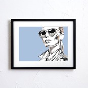 Iron Woman Ⅱ blue｜アイアンをテーマにした近未来アートポスター｜ブルーが映えるスタイリッシュデザイン｜A3ポスター