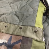 【mJK08】再構築中綿入りミリタリーミドル丈コート military Middle length JACKET