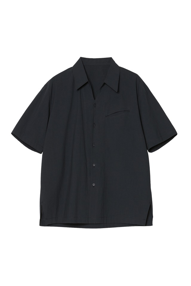 【LAST1】SLASH POCKET SHORT-SLEEVED SHIRT(NAVY)