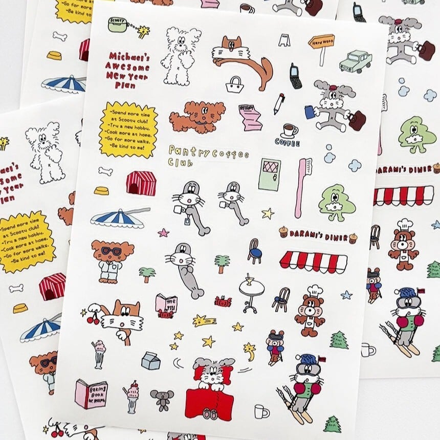 scooty studio] 2026 scooty クリア ステッカー | moim - 韓国雑貨や