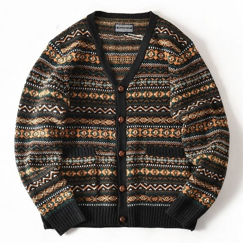 Retro patterned cardigan 3138