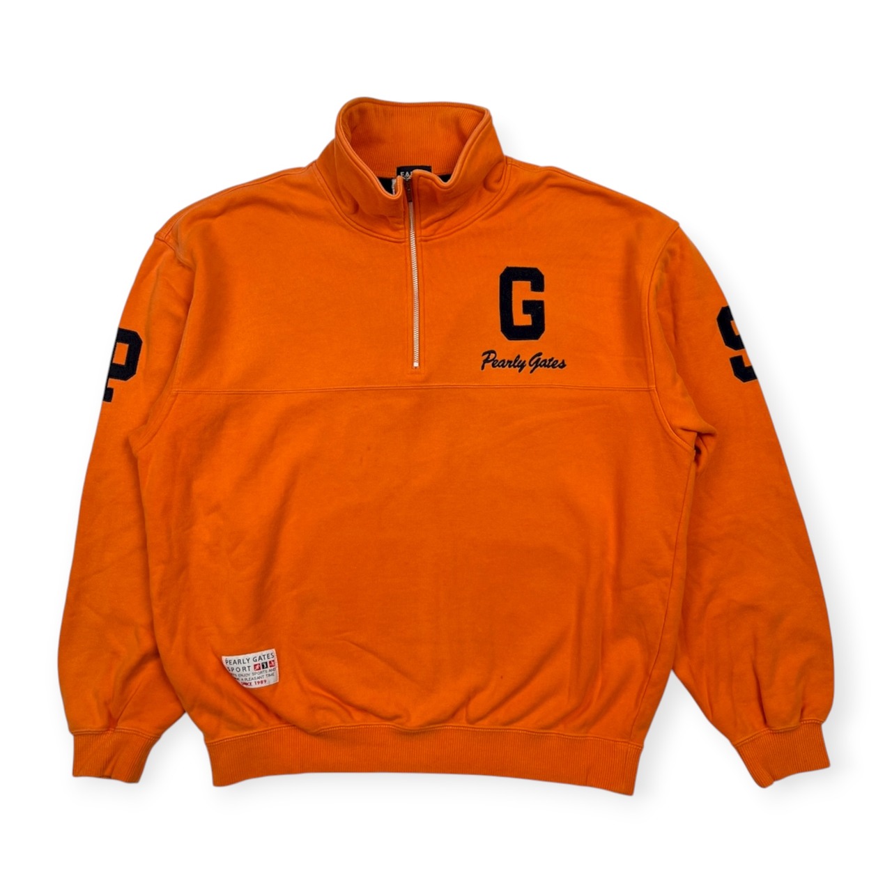 PEARLY GATES パーリーゲイツ ハイネック ハーフジップ スウェット トレーナー シャツ サイズ 3 /オレンジ/ゴルフ/日本製
