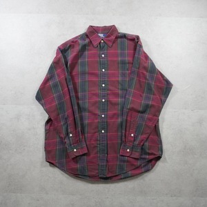 90s Polo by Ralph Lauren cotton plaid shirt  L 古着