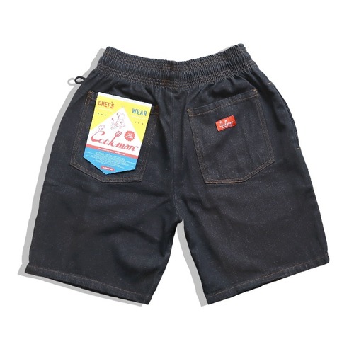 COOKMAN (クックマン) Chef Short Pants (シェフショートパンツ ) デニム ブラック  231-11953