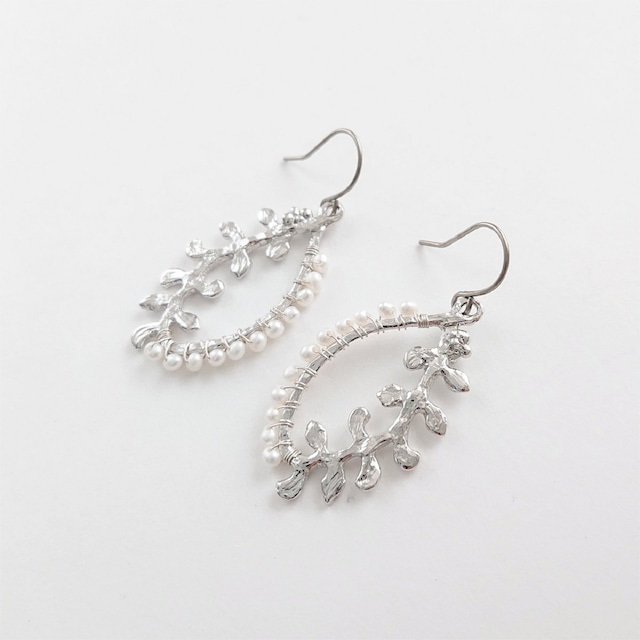 leaf pierce / earring  001