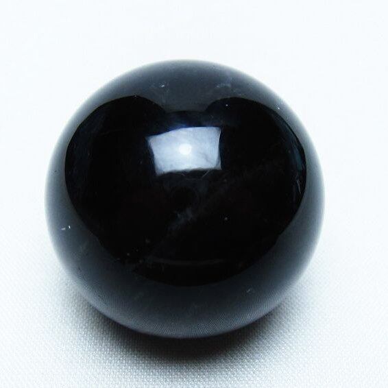 モリオン 丸玉 35mm 黒水晶 スフィア 置物 一点物 141-8109