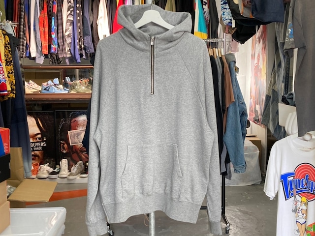 FOG COLLECTION TWO HALF ZIP PULLOVER HOODED SWEATSHIRT GREY MEDIUM 40KH8192