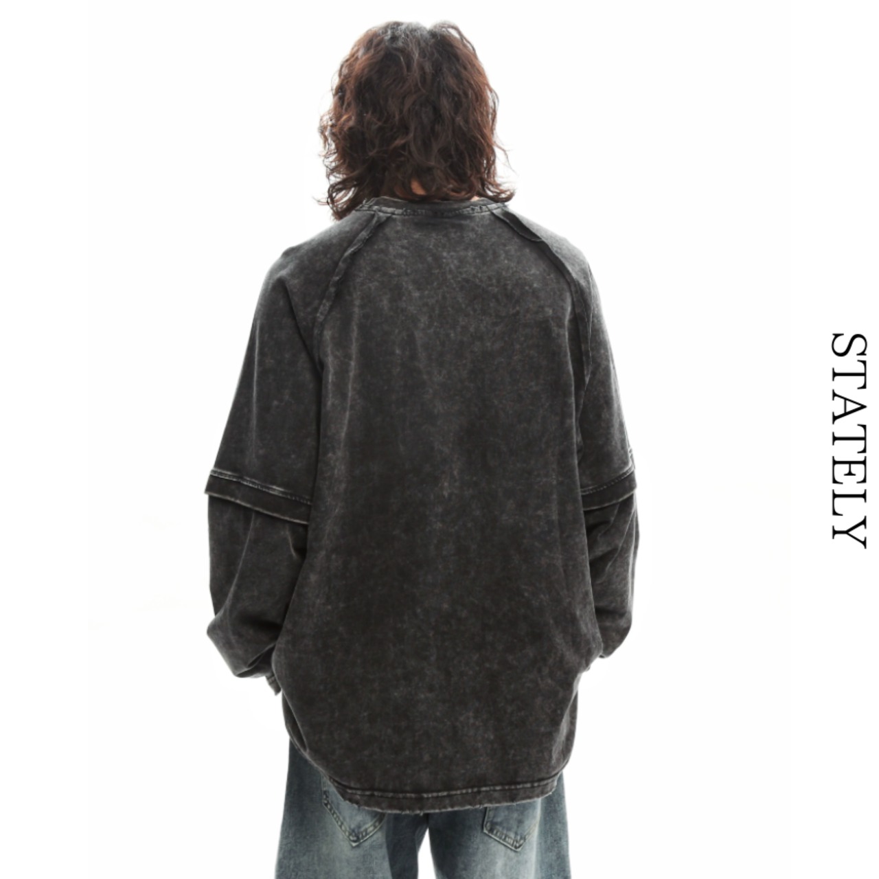 Layered Wash レイヤードロングTee/2color_T269・画像2