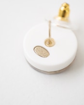 〈CHANEL〉CC mark  circle earrings Made in 2019SS