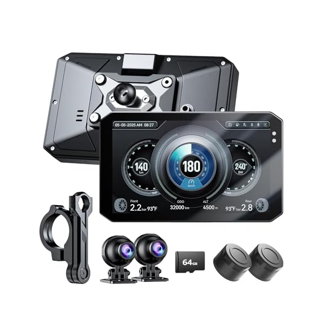 Changer バイク用ドライブレコーダー GPS搭載 TMPS機能搭載 走行情報