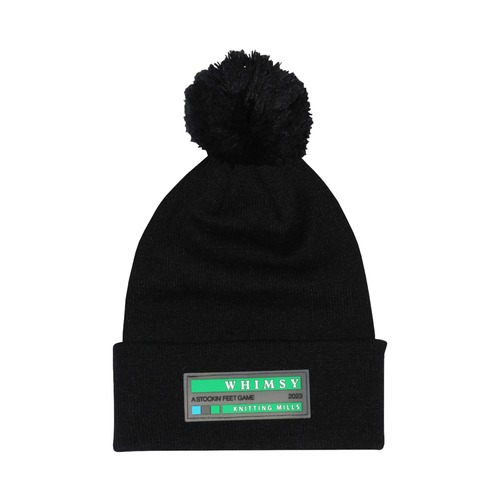 WHIMSY / COMPANY POM POM BEANIE BLACK