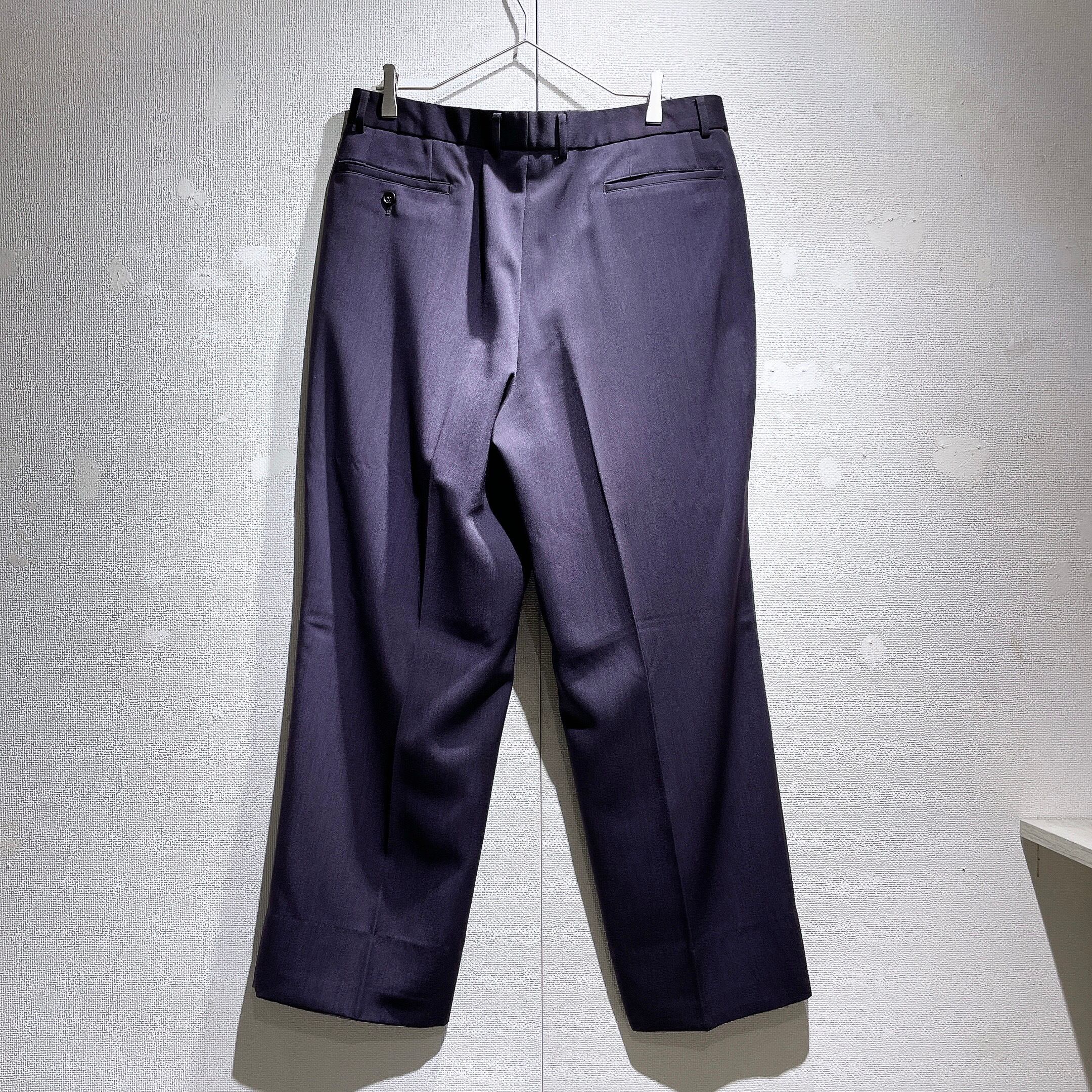 1990s Beautiful purple color vintage wide two tuck slacks pants
