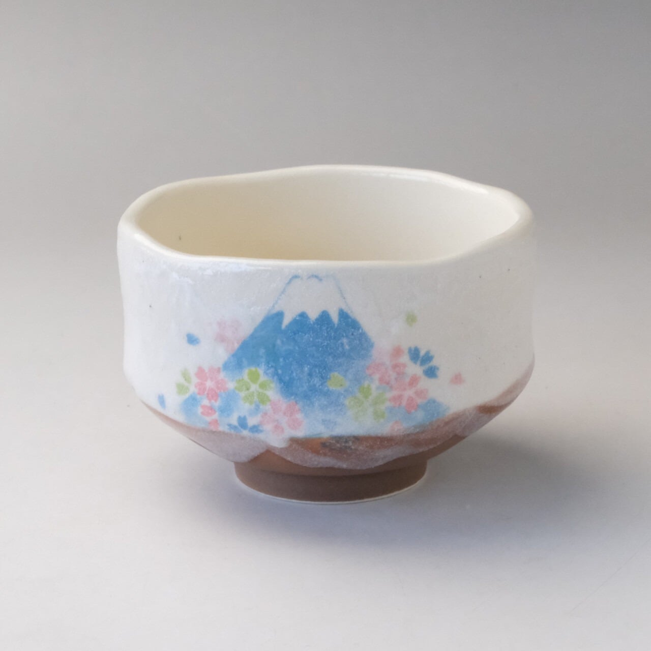 【未使用】スズメと桜 抹茶碗 作家物風 抹茶スターターセット｜富士山 桜 ミニ抹茶碗（美濃焼・日本製）＋ミニ