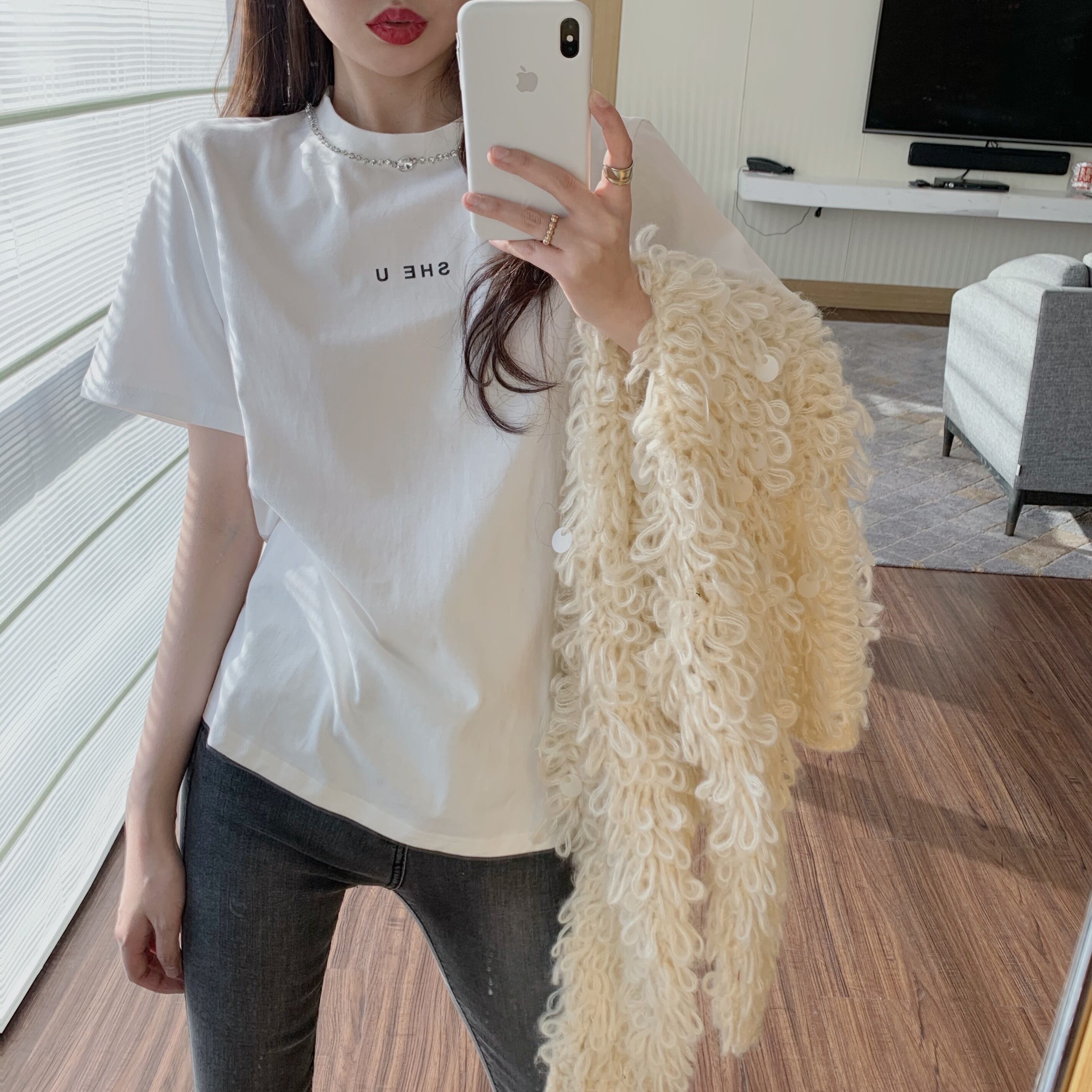 ルーズTシャツ レディーススプリングサマースタンダードレッドトップス レトロ 春物 夏物 ドラファッションホール88331540134