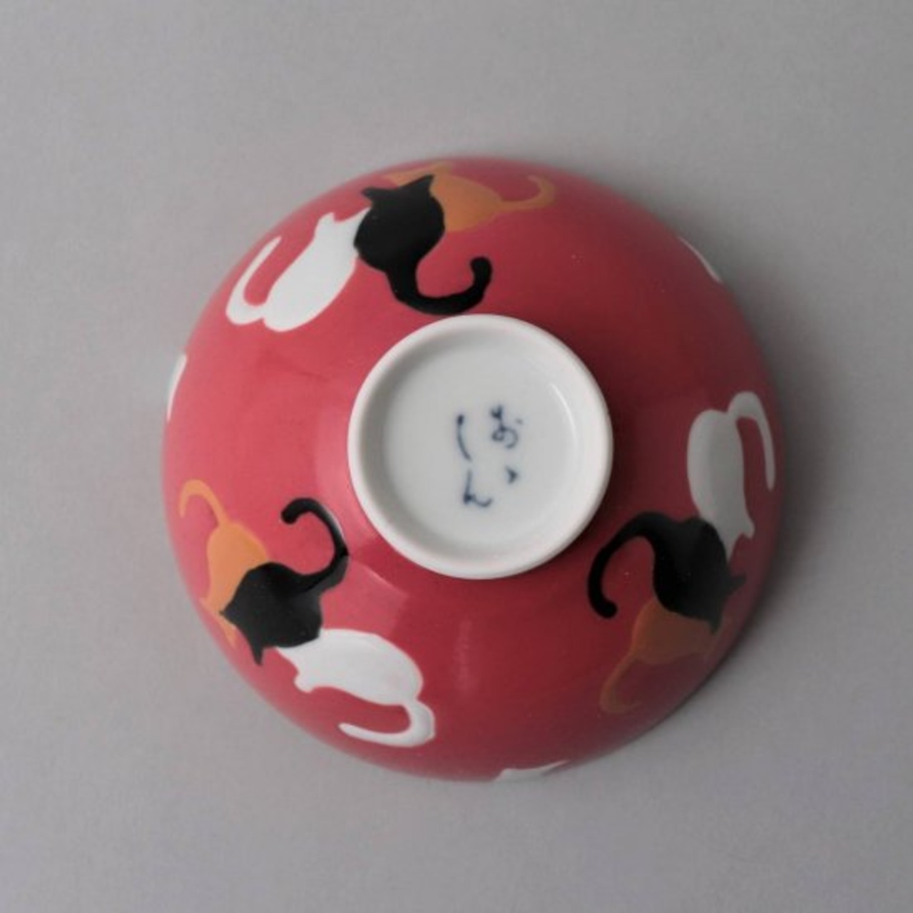 三匹ネコ 茶付(赤)