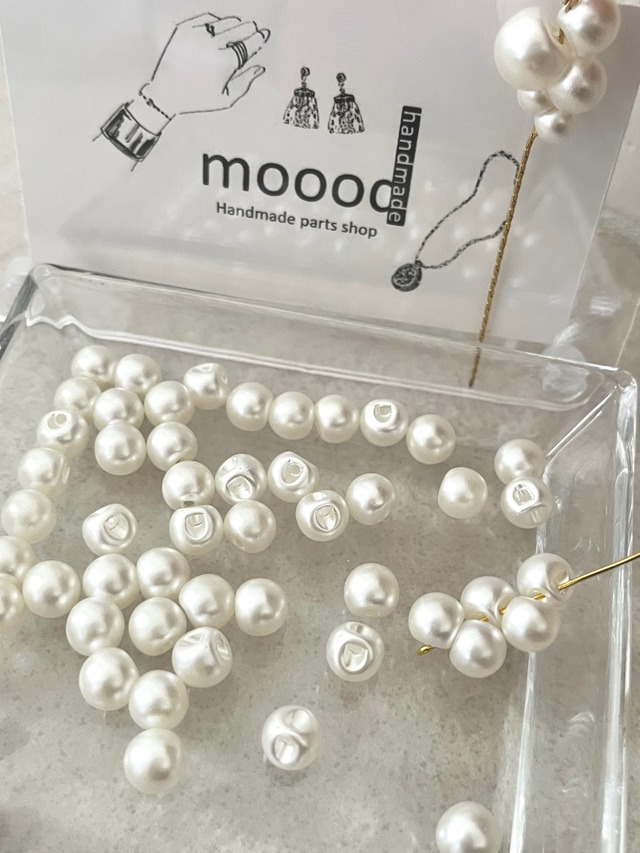 【100pcs】8mm鈴丸ビーズチャーム/ピアス/スペーサー