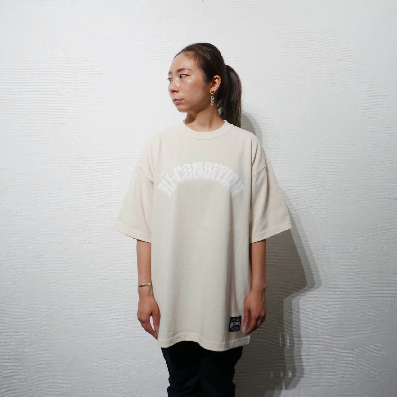 College arch logo huge silhouette Tee