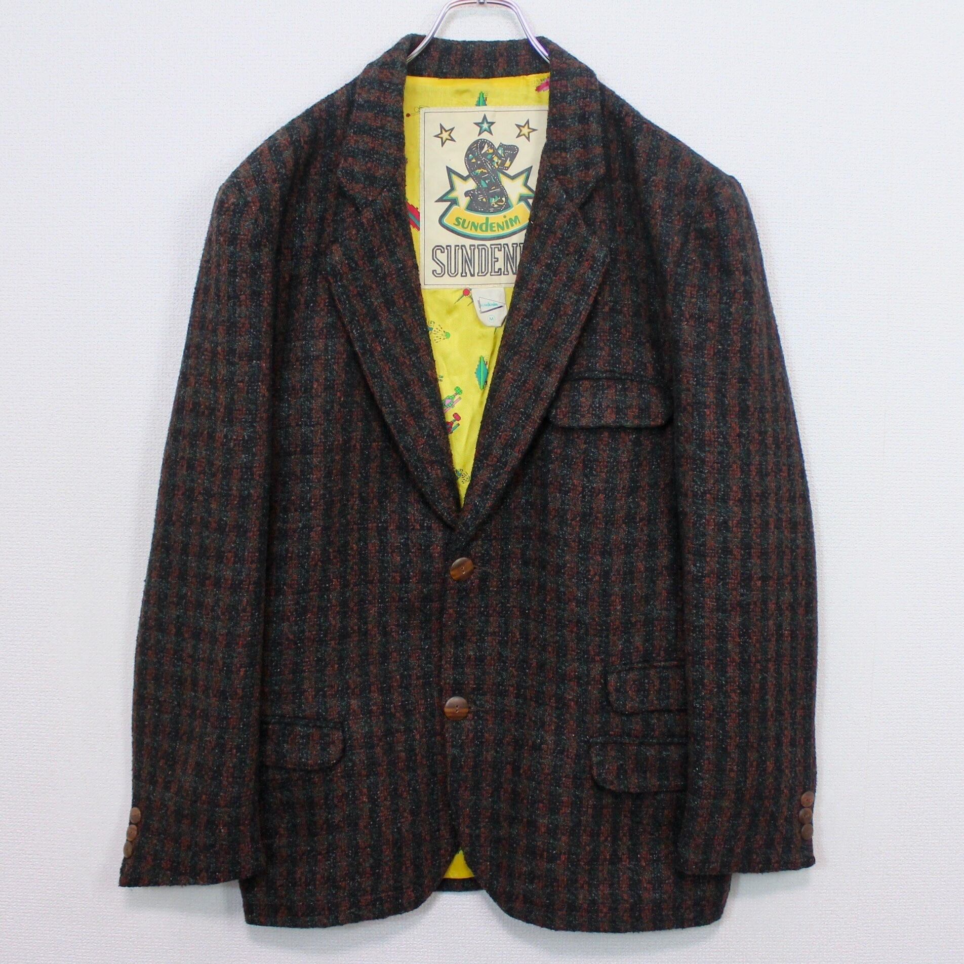 Caka act2】Check Pattern Vintage Tweed Tailored Jacket | Caka(カカ 