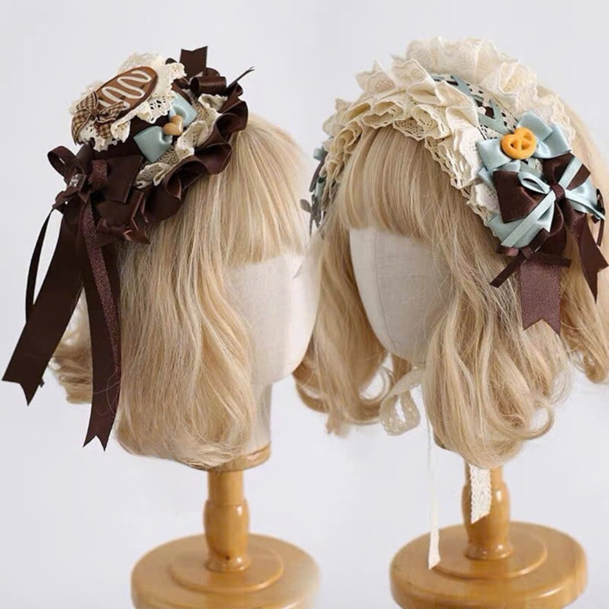 ロリータファッション ヘアアクセサリー チョコミント ヘアバンド クマ