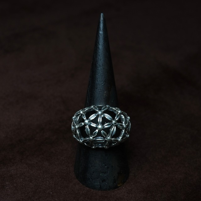 Mexican Jewelry/Made in Taxco/Silver925 透かしフラワーリング