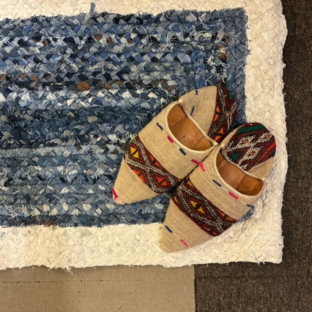 TOPANGA Homefurnishing　リサイクルデニムウィービングラグマット　50×80cm