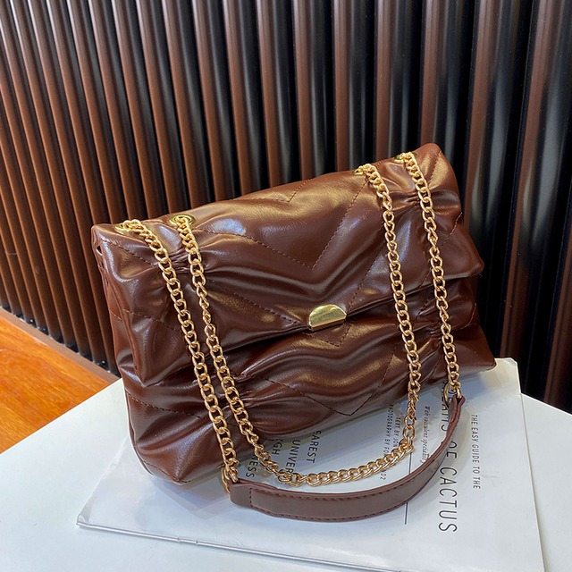 オータムウィンタースタンダードチェーン レトロ 秋物 冬物 メッセンジャーバッグ 手作りハンドバック77989198045