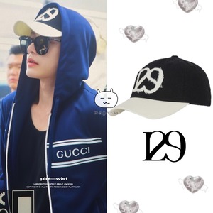 ★ZEROBASEONE ジウン 着用！！【ILLIGO】129 Applique Ball Cap Black