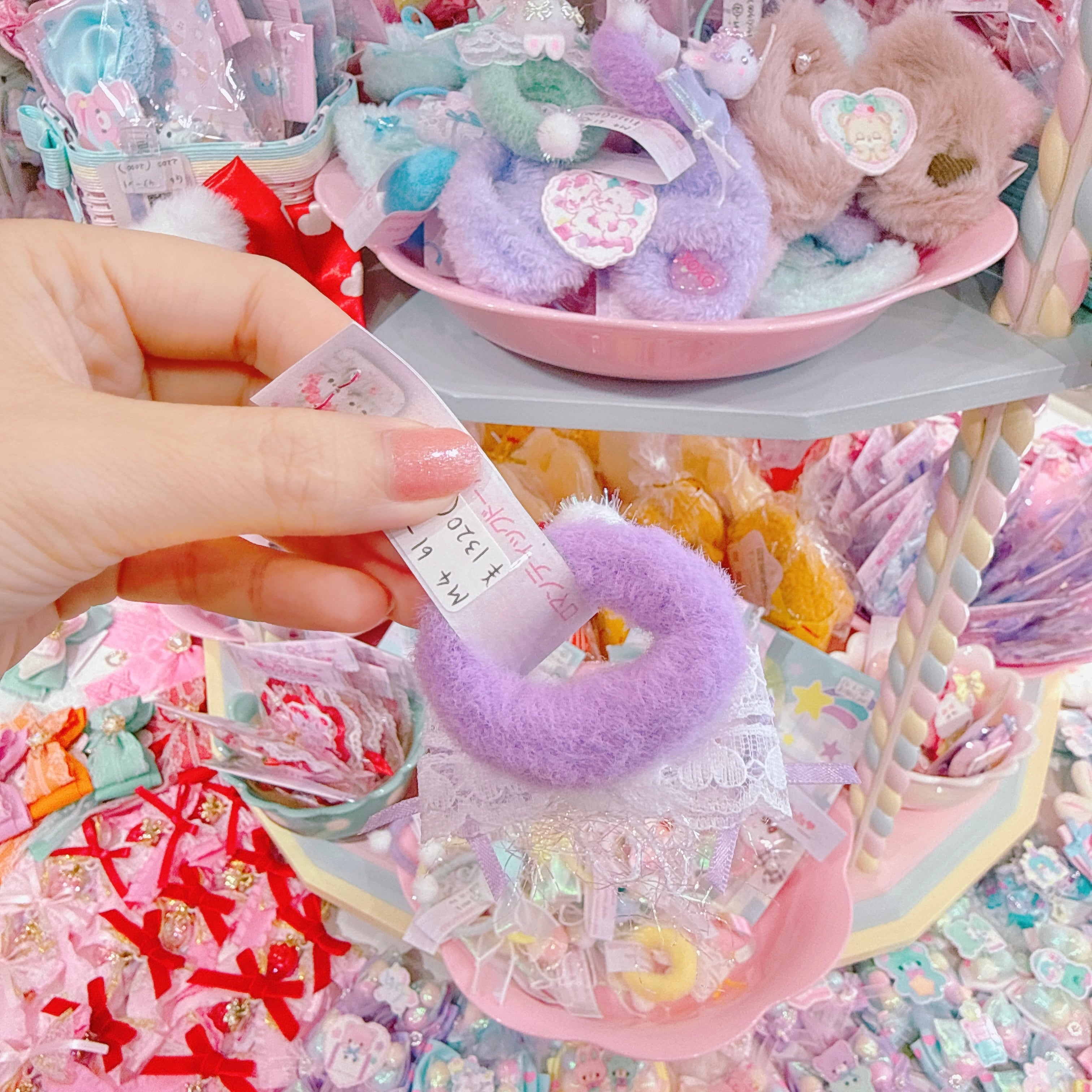 【M4】61-18うさぎマスコットヘアゴム