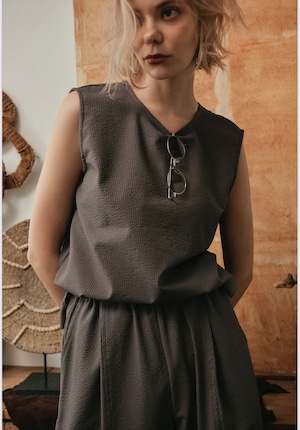 【ご予約】サッカー生地ノースリーブPO 8623206 【LeMelange】