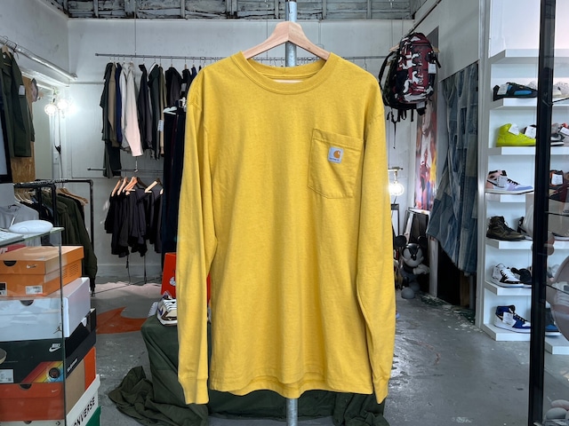 CARHARTT POCKET LS TEE LOOSE FIT MUSTARD MEDIUM 08176