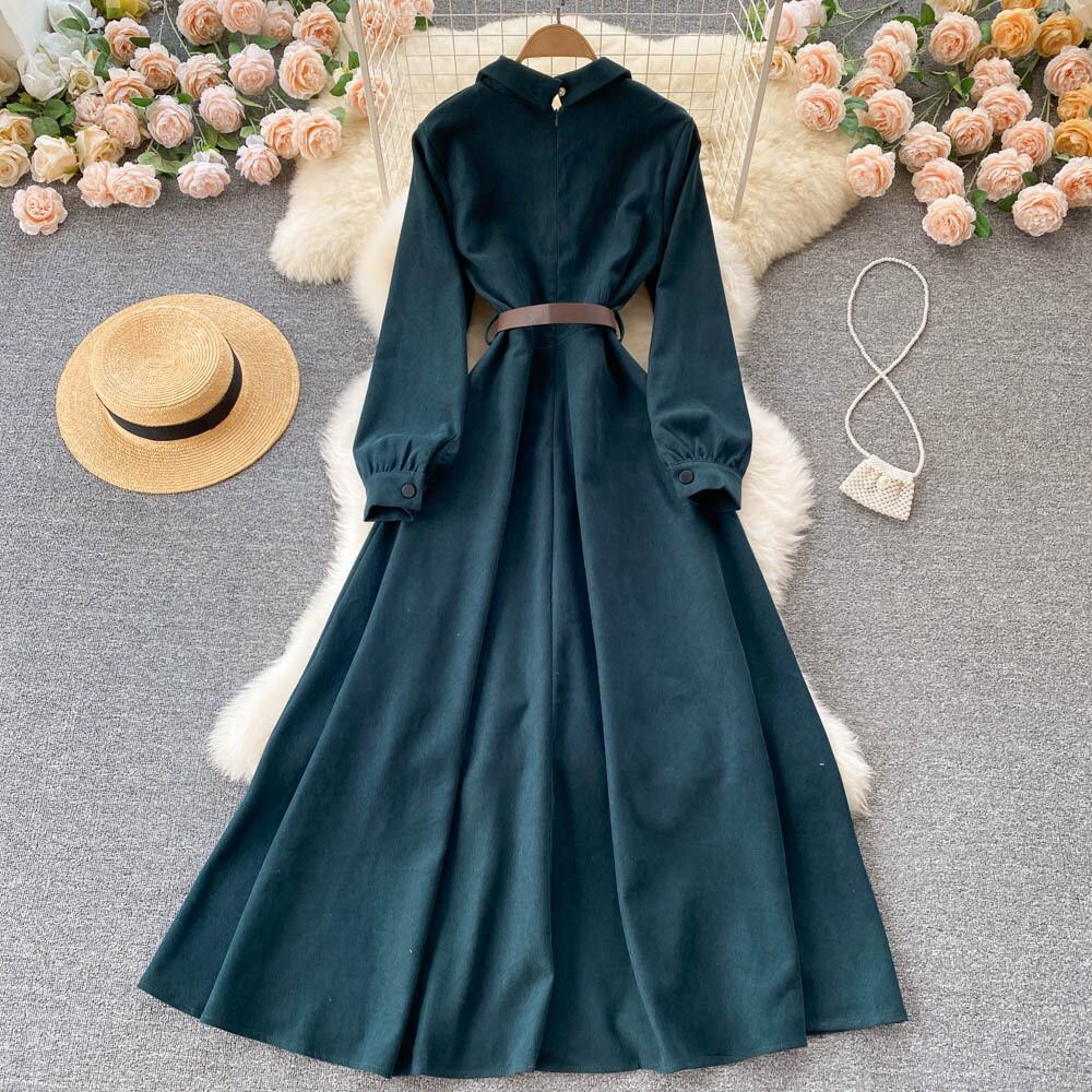 モード系 レトロ総柄 モザイク柄 ワンピース フレアワンピース ロング