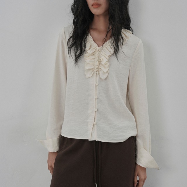 frill design blouse　J00209