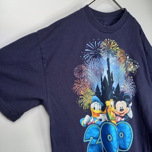 ディズニー　クルーネック　プリントTシャツ　半袖　オーバーサイズ　フロリダ　XL