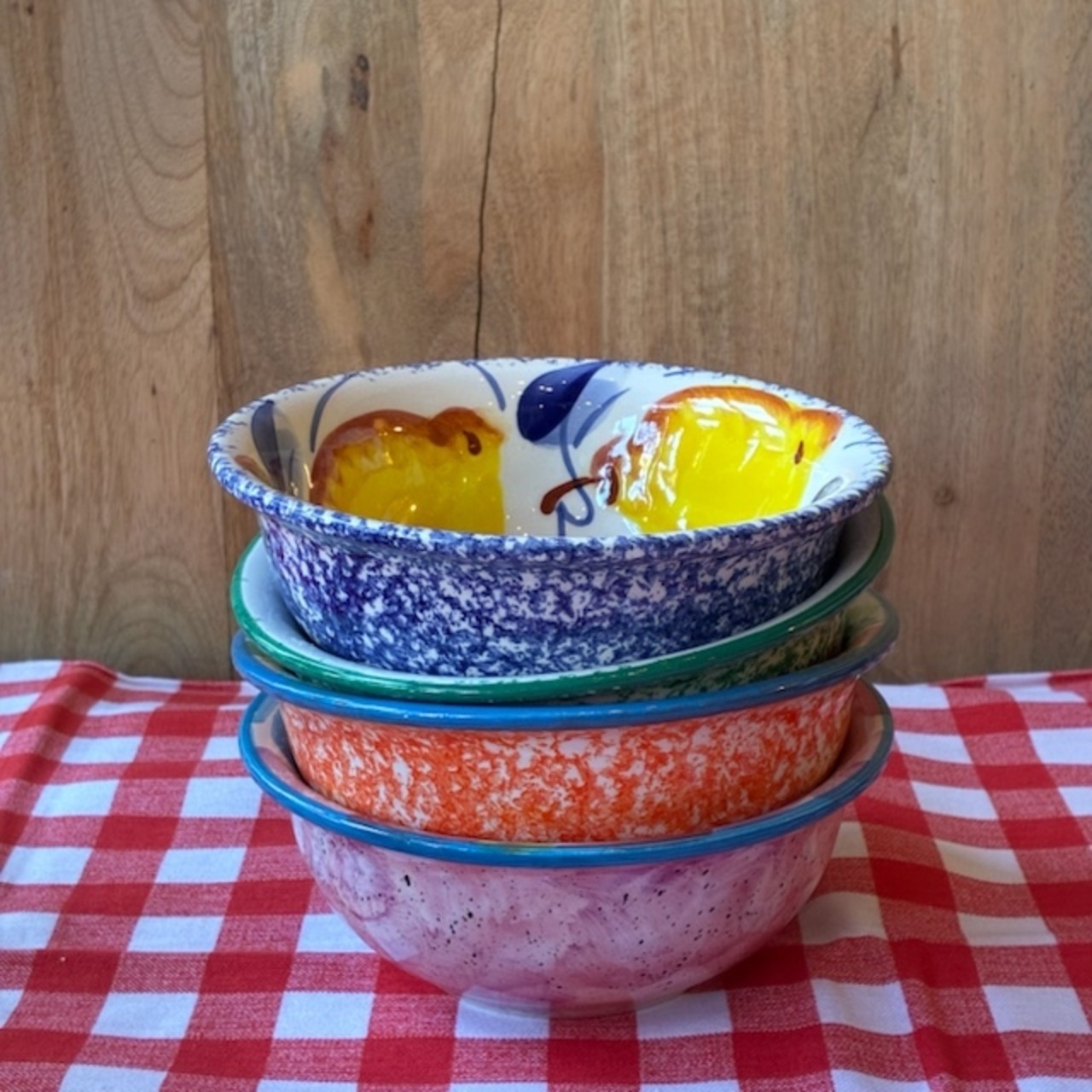 Spain ARTESANIA LEON Hand Painted Ceramic bowl　スペイン　アルテサニアレオン　ハンドペイント陶器　ボウル　全4種　バード　フラワー　オレンジ　レモン