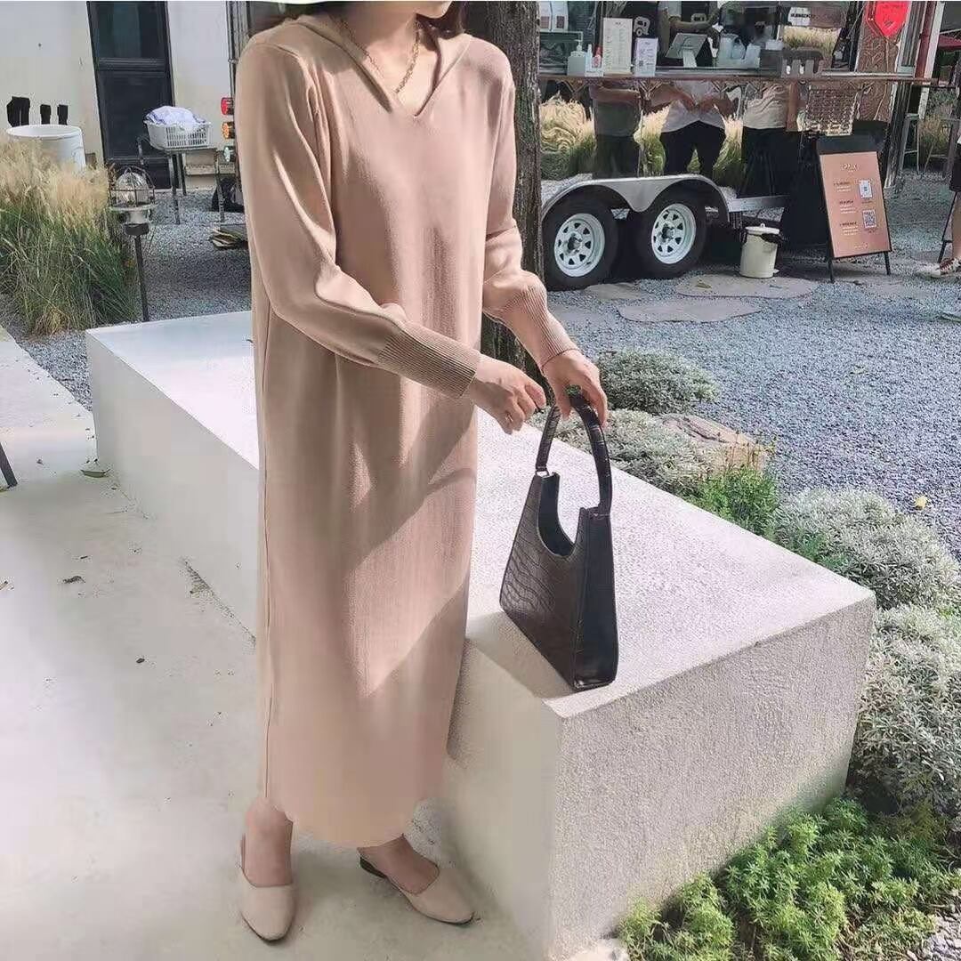 フードニットワンピース　AJ1050-9040