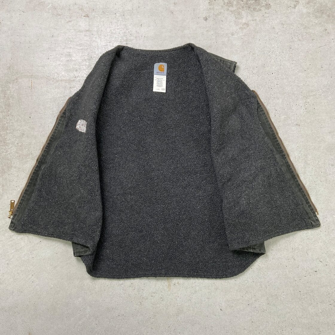 90年代 USA製 Carhartt カーハート ダック地 ノーカラー ワークベスト 