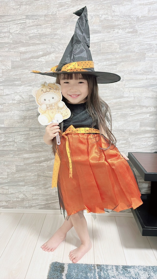 【Picoハロ♡】size100.110 ハロウィンチュールワンピース（お帽子、ワンピース）