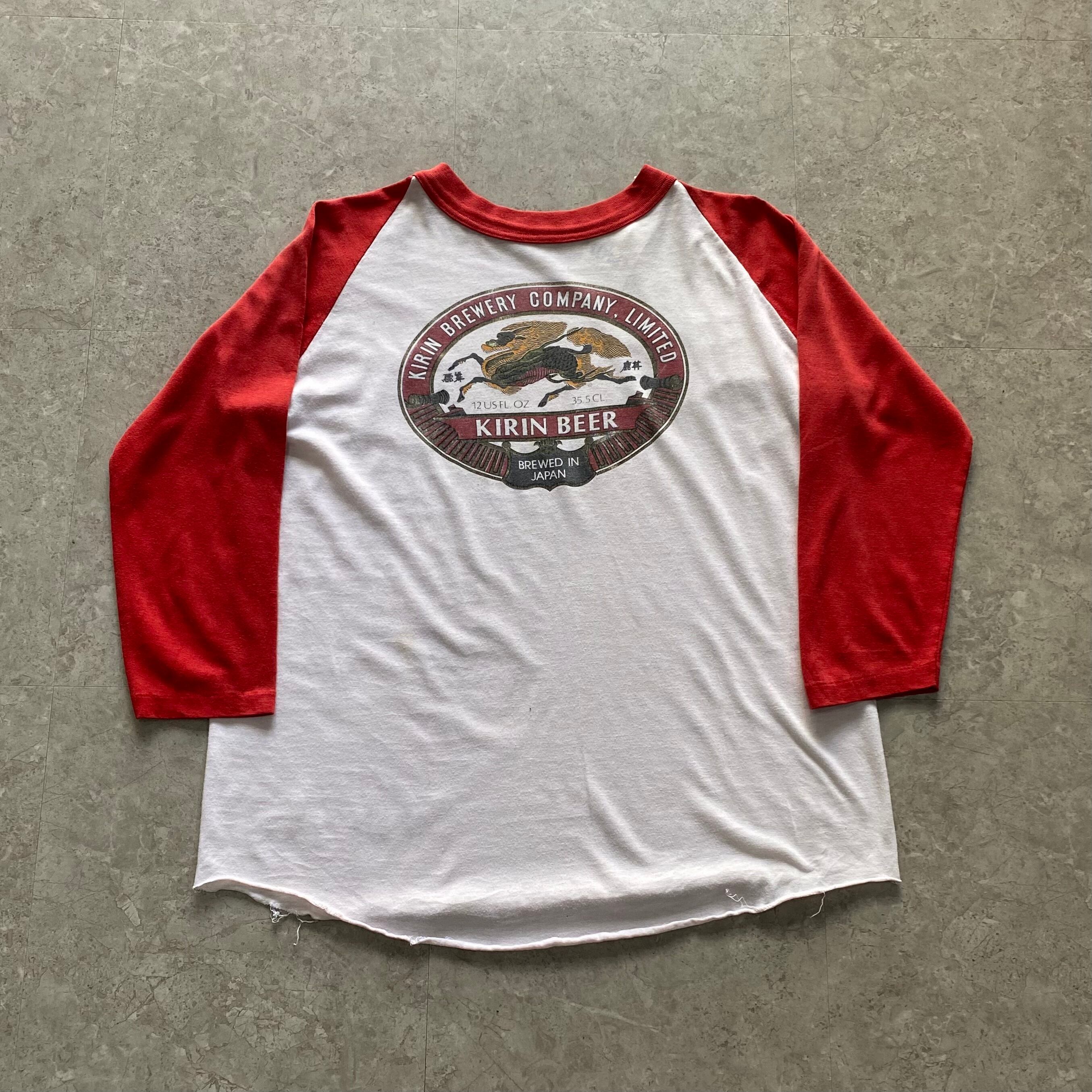 80s KIRIN BEER raglan sleeve T-shirt【仙台店】