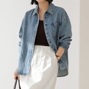 Oversized denim shirt 1769