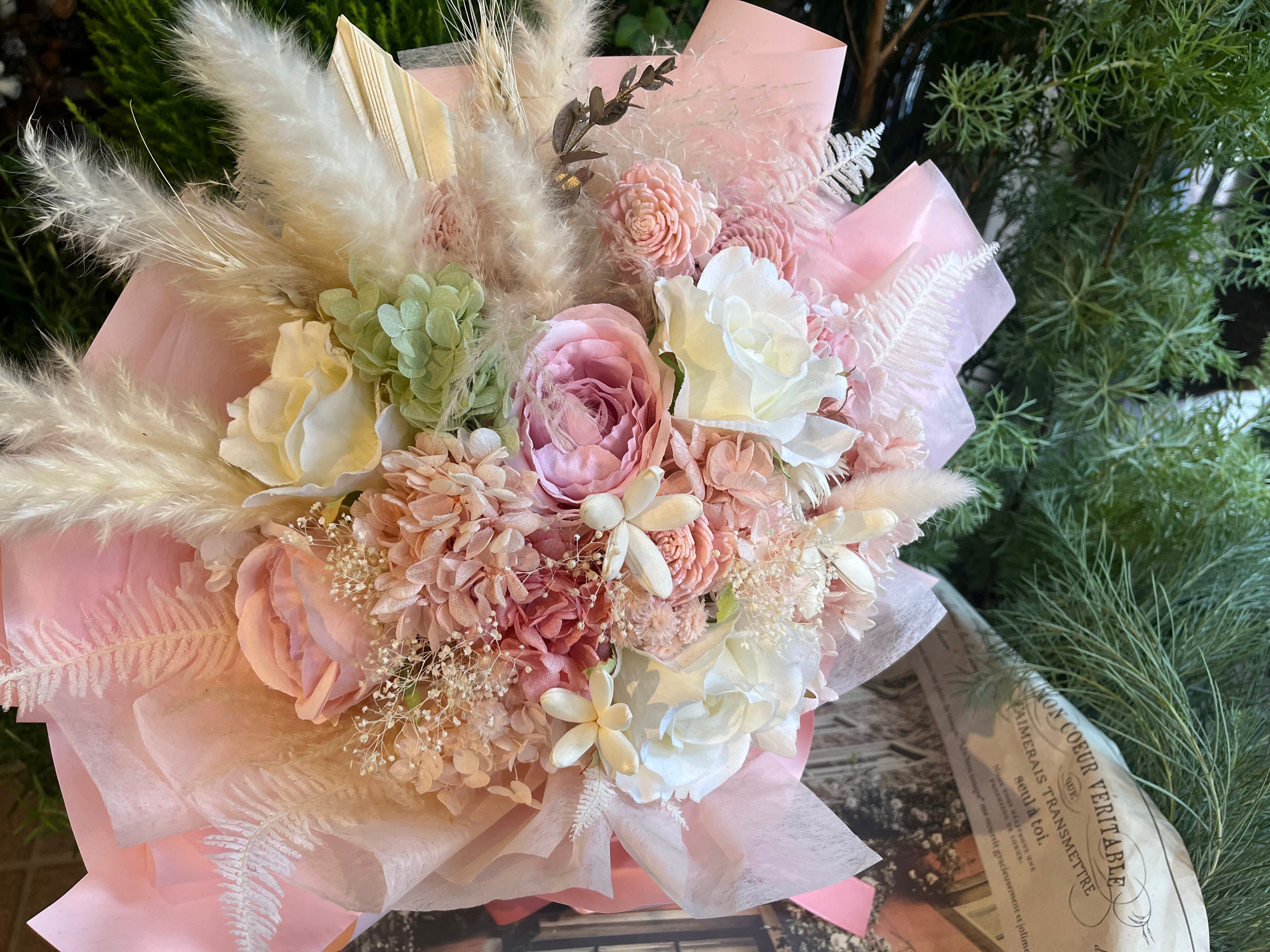 プリザーブドフラワー 花束 ギフト｜スタンディングブーケ（自立型