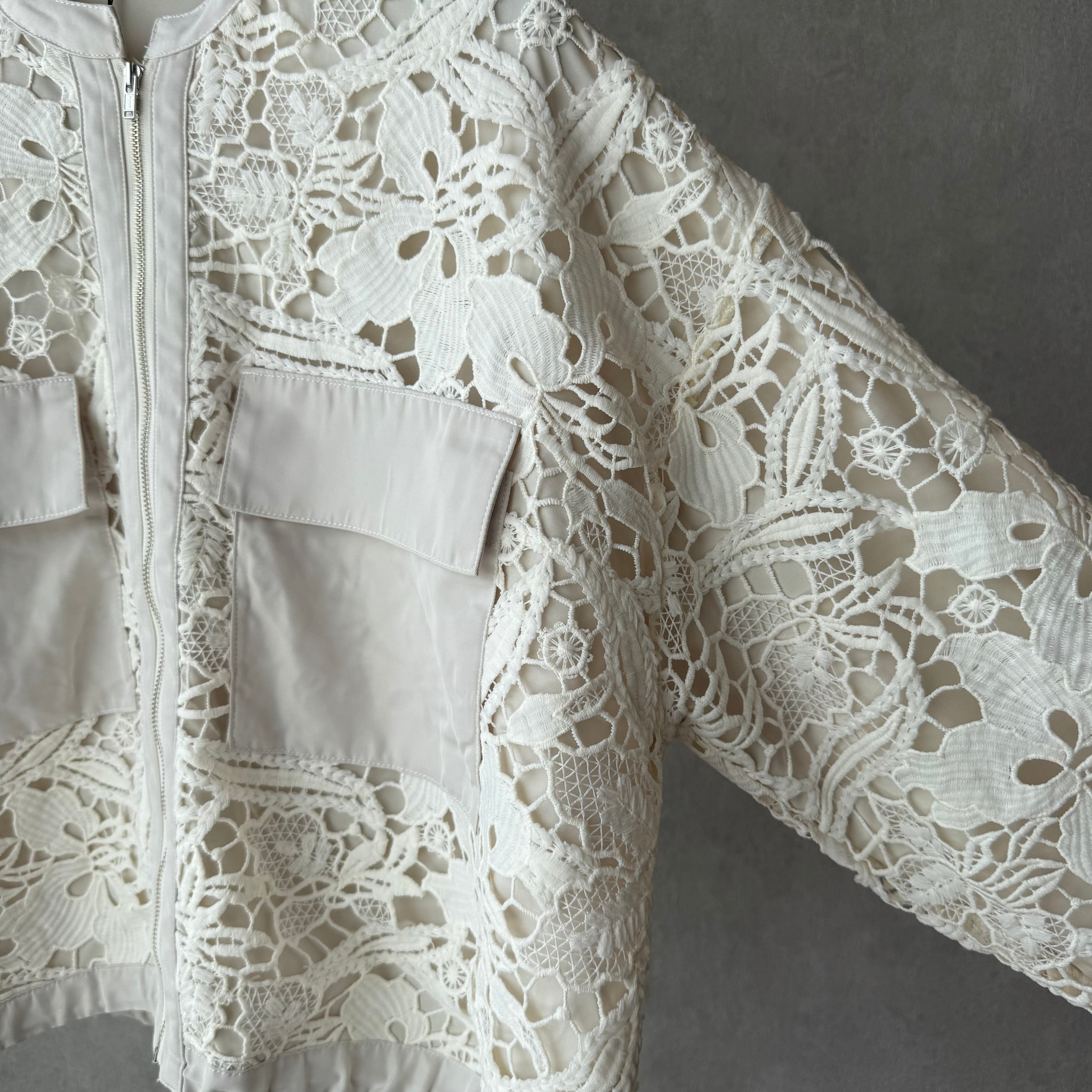 zampa レースポケットドロストブルゾン(N) | whispermusee