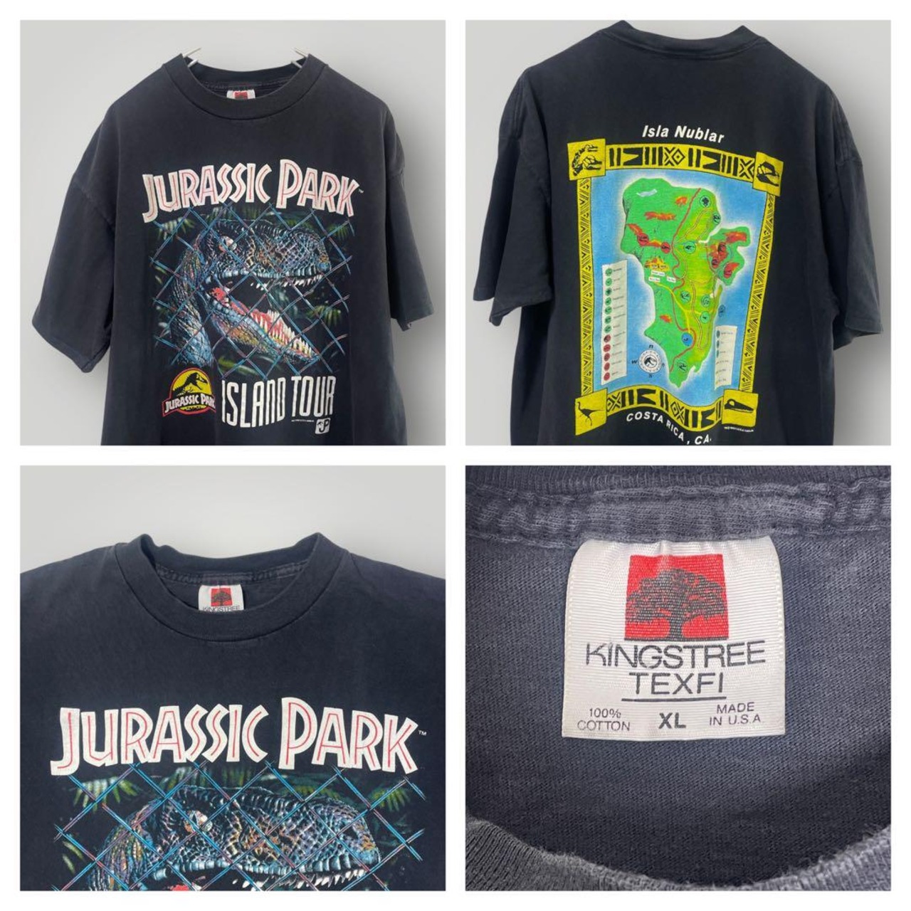 90s ジュラシック パーク アイランド ツアー T シャツ ムービーTシャツ 