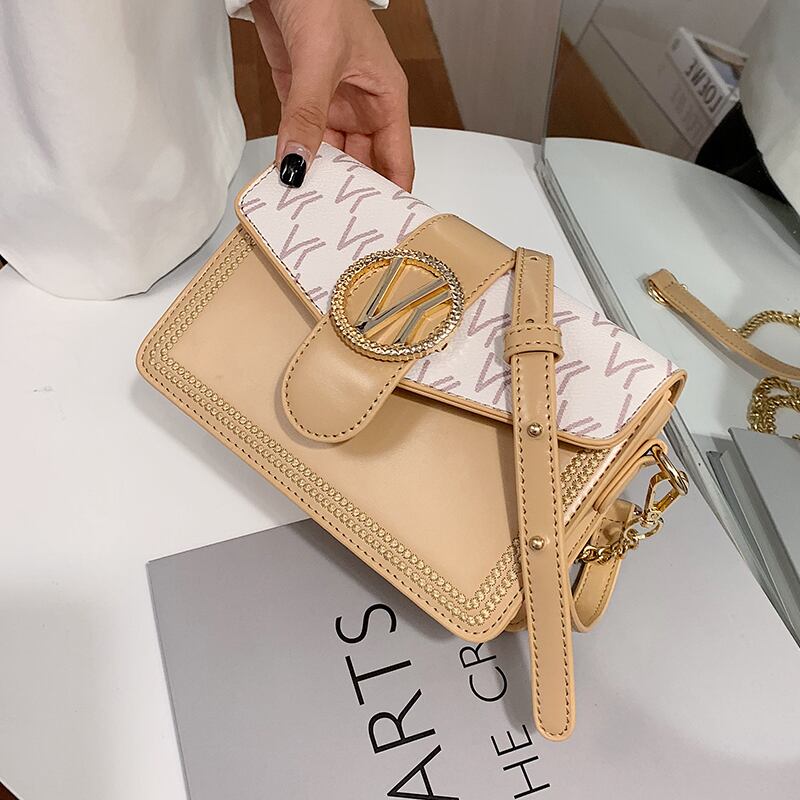 Shangxinスモールバッグレディースバッグ2020新しい流行のファッションチェーンショルダーメッセンジャーバッグバージョンのネットレッドテクスチャスモールスクエアバッグ 手作りハンドバック49635104363