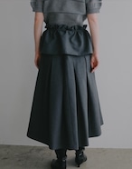 MANOF RUFFLE BELT FLARE SKIRT 2色展開
