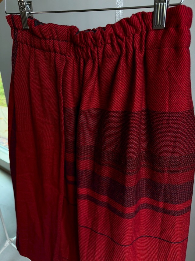 41) ポワンスカート ショート ウールミックス　RD/BK　玉木新雌 tamaki niime