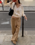 【新作5％OFF・3日間】Belt-Button Cotton Pants_2colors