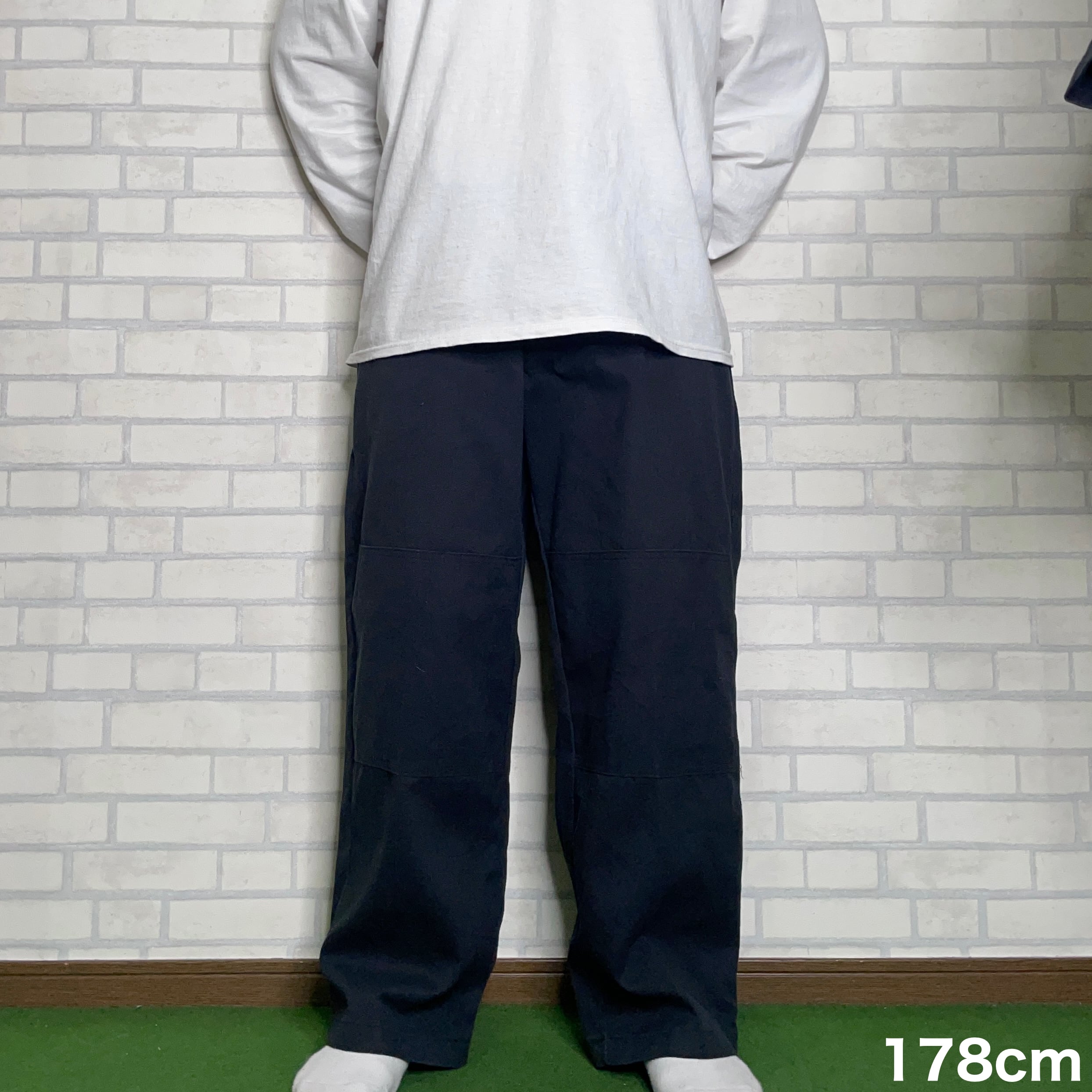ダブルニー】W40×L30 Dickies ワークパンツ 極太 コットンパンツ 
