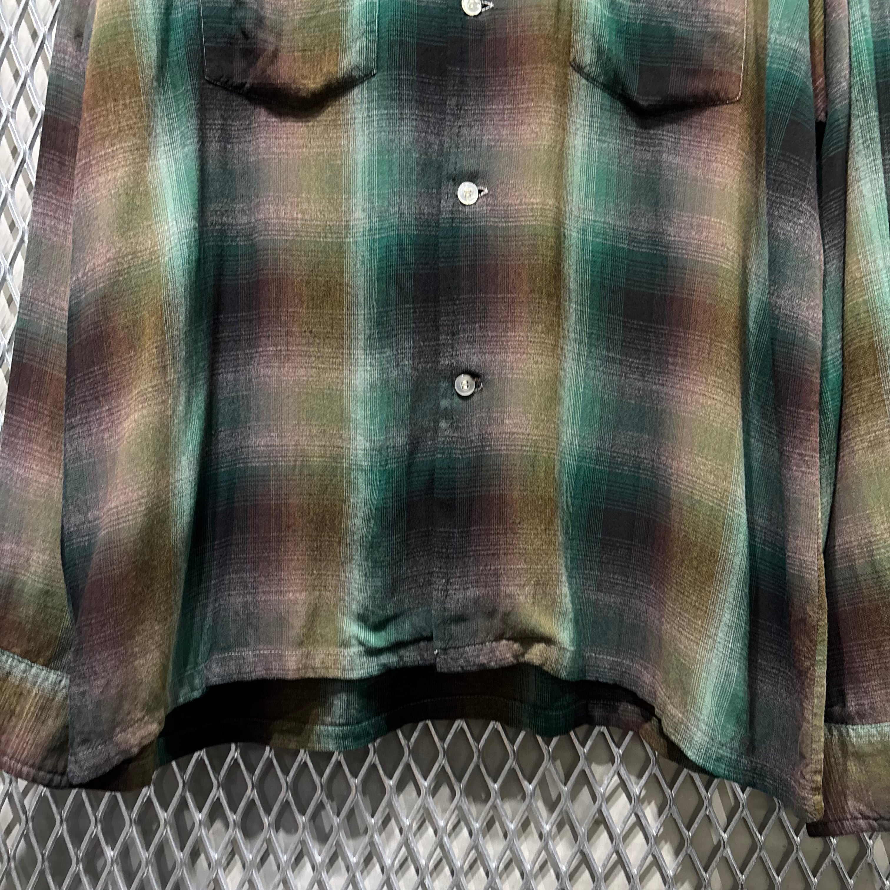 60s【TOWNCRAFT】L/S Rayon Open Coller Shirt | the Holic vintage