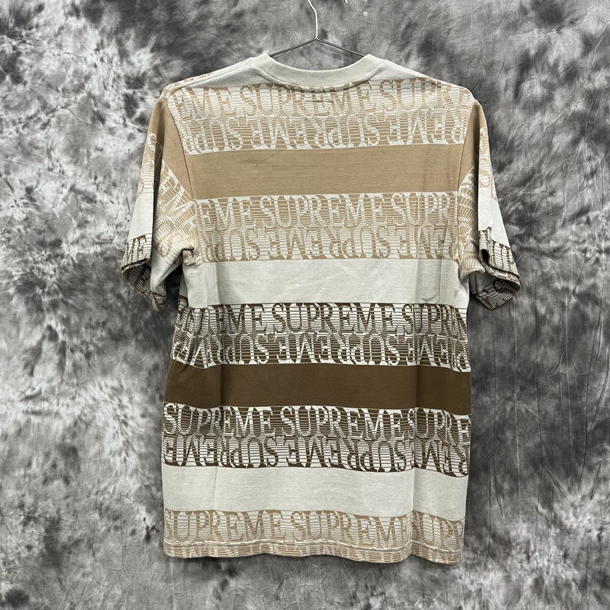 Supreme/シュプリーム【19SS】Text Stripe Jacquard S/S Top/テキスト ストライプ ジャガード Tシャツ/S
